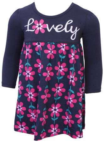 Vestido Kyly Lovely Cinza/Rosa