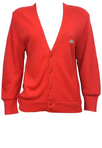 Cardigan Lacoste Tricot vermelho