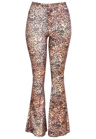 Calça La Bella Mafia Animal Print Marrom/Preto