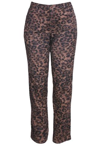 Calça Le Lis Blanc Animal Print Marrom