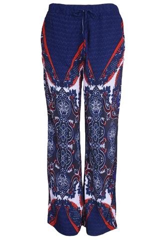 Calça Le Lis Blanc Estampada Azul