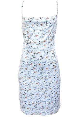 Vestido Luigi Bertolli Floral Azul