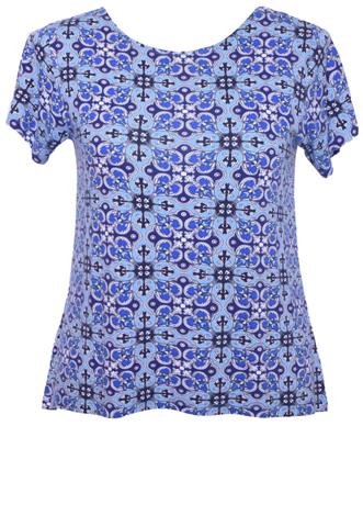 Blusa Luigi Bertolli Estampada Azul