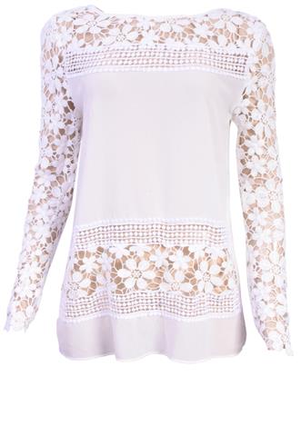 Blusa Lalik Renda Branca