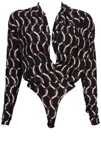 Body Lucy in the Sky Estampado Preto