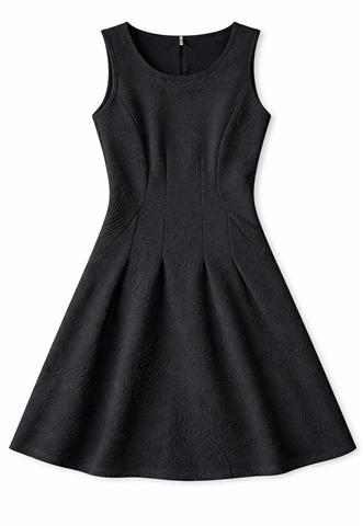 Vestido Lucy in the Sky Texturizado Preto