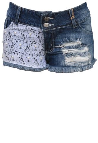 Shorts Look Jeans Azul