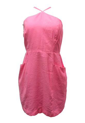 Vestido Lismia Store Liso Rosa