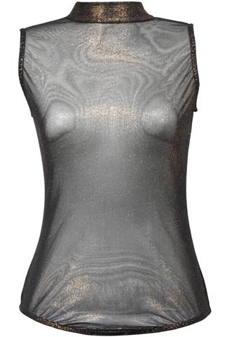 Body Loungerie Tule Preto/Dourado