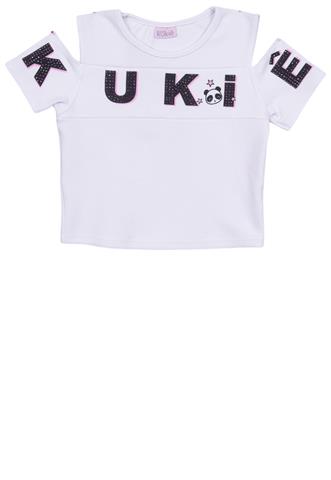Blusa Le Petit Kukiê Brilho Branco