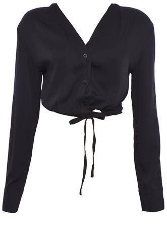 Camisa  Lady Rock Cropped Preta