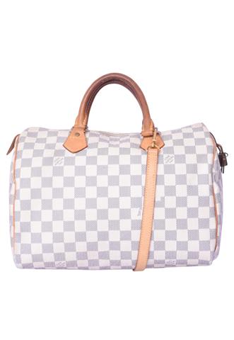 Bolsa Louis Vuitton Bandouliere Canvas Damier Azul Bege