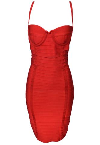 Vestido Luxury Vesture Bandagem Vermelho