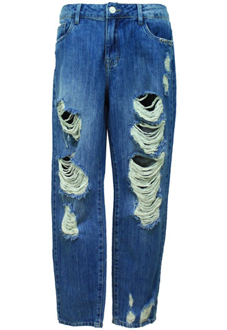 Calça Jeans Lez a Lez Destroyed Azul