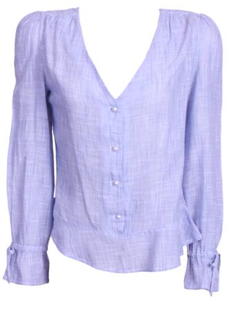 Blusa Mango Listras Azul/Branca