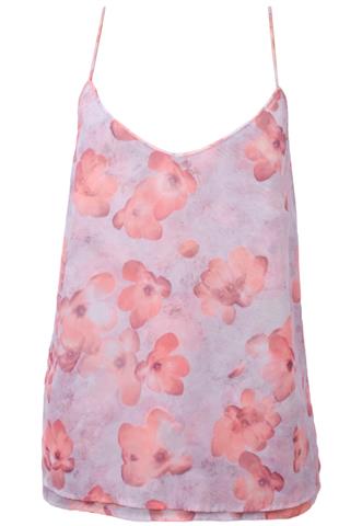 Blusa Mango Estampa Floral Salmão