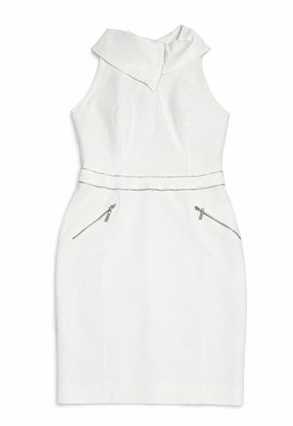 Vestido Maria Valentina Zíper Off White