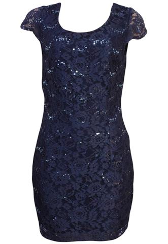 Vestido Azul Paete Mendry