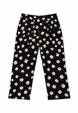 Calça Maria Filó Estampada Preta/Bege