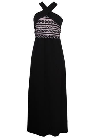 Vestido Maria Filó Longo Preto
