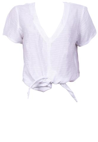 Cropped Missinclof Listrado Branco