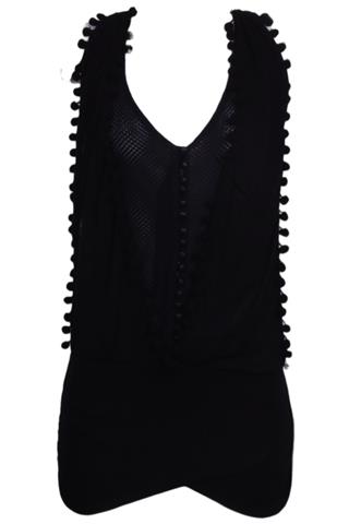 Blusa Missinclof Pompons Preta