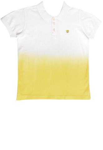 Camisa Polo Kitsch Kids Degradê Bege/Amarela