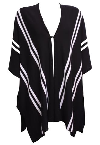 Kimono Miss Mine Listrado Preto