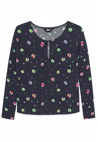 Blusa Mob Estampada Azul