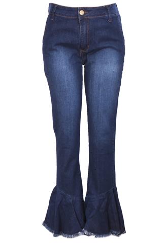 Calça Jeans Mob Barra Gode Azul