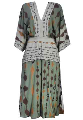 Vestido Mob Estampado Verde