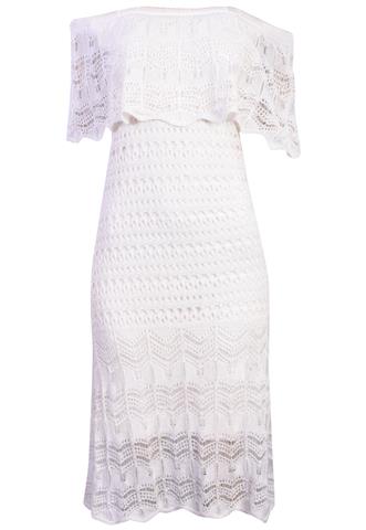 Vestido Mob Tricô Off White