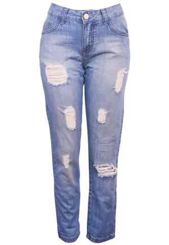 Calça Jeans Mob Boyfriend Azul