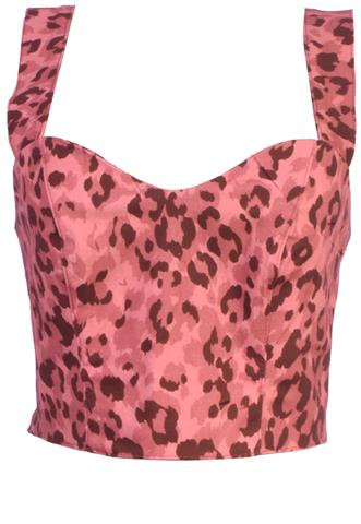 Top Mob Animal Print Laranja