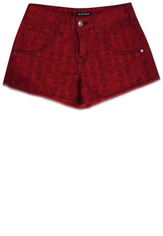 Short M.Officer Caveira Vermelho