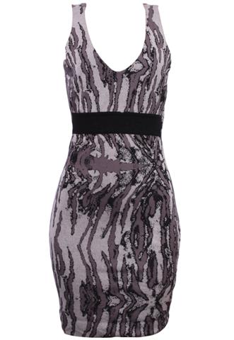 Vestido Maria Pavan Tricô Cinza