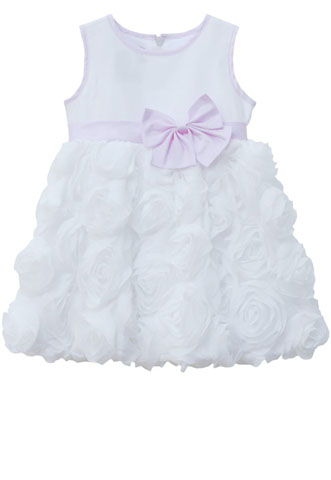 Vestido Mini Raxevsky Infantil Branco/Rosa