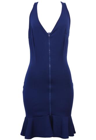 Vestido Maria Valentina Liso Azul