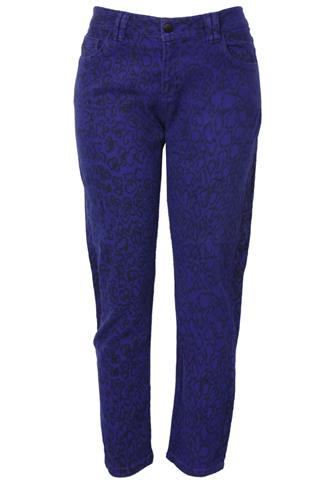 Calça Jeans Mixed Animal Print Roxa