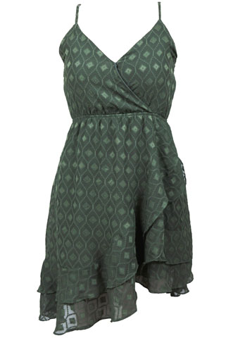 Vestido My Place Babados Verde