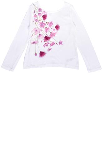 Camiseta OshKosh Flores Branca