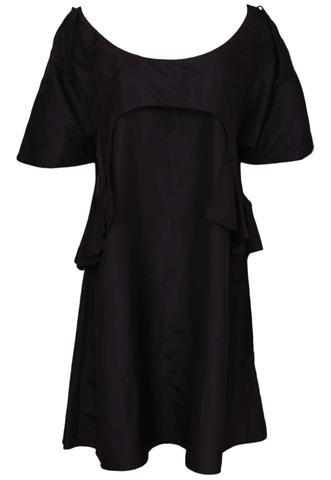 Vestido Osklen Babados Preto