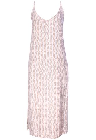 Vestido Oxo Paxo Fenda Bege