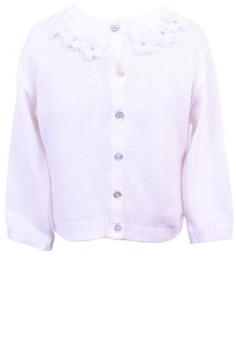 Cardigan Paola Bimbi Flor Branco
