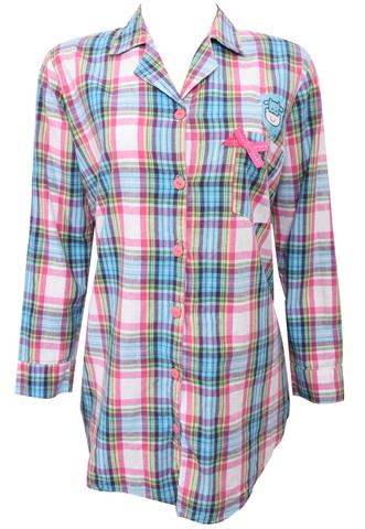 Camisa Puket Xadrez Rosa/Azul