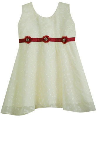 Vestido Pitchuca Flor Off White/Vinho