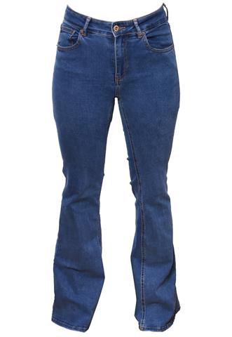 Calça Jeans Pull & Bear Flare Azul