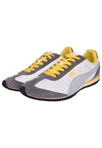 Tênis Puma Speeder Branco/Cinza/Amarelo