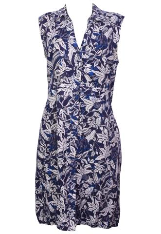 Vestido Richards Floral Azul/Branco