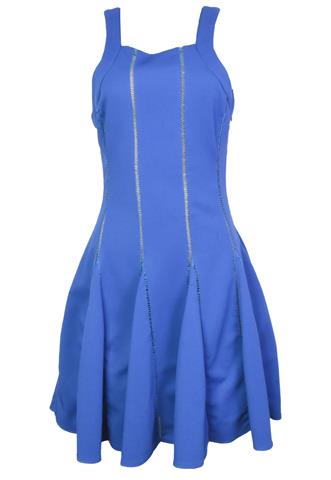 Vestido Regina Salomão Texturizado Azul